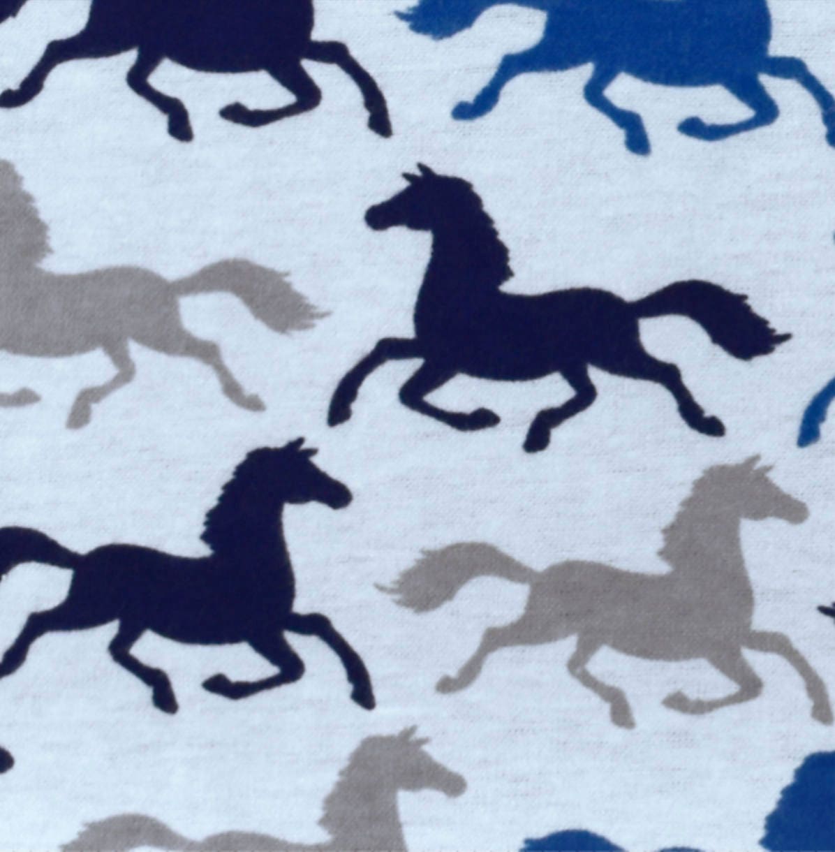 Running Horses Weighted Blanket, Cotton Flannel, Up to Twin Size, 3 to