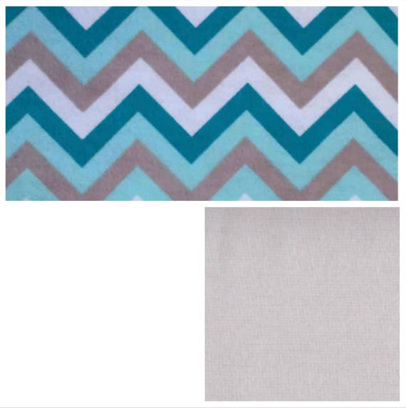 Teal Gray Chevron, Weighted Blanket, Cotton Flannel, Up to Twin Size, 3 to 20 Pounds, Adult Weighted Blanket, SPD, Autism, Calming Blanket