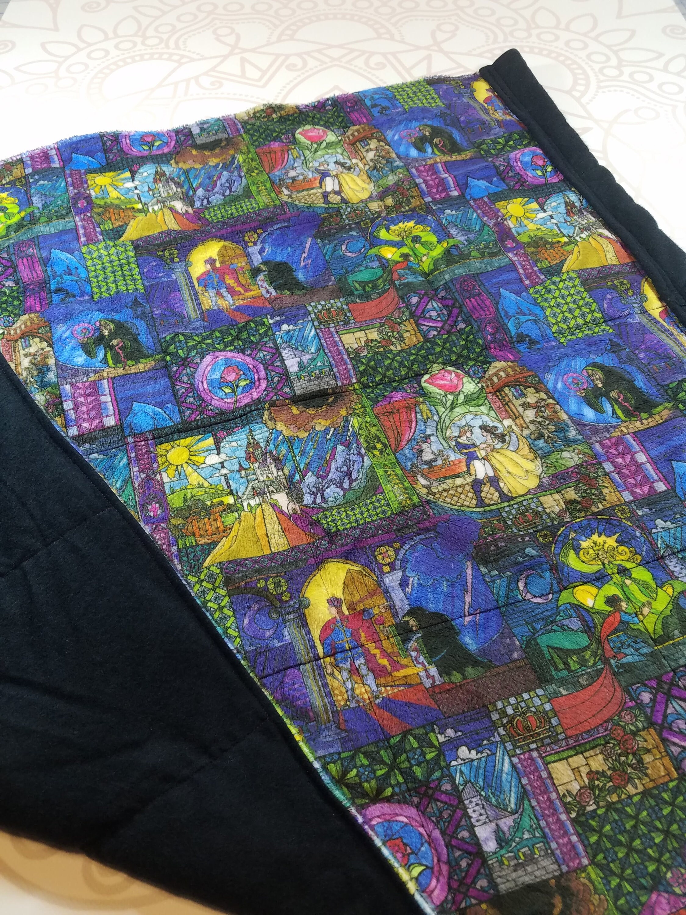 Ready To Ship, 5 Pound, 28x32, WEIGHTED BLANKET, Princess Minky, Black