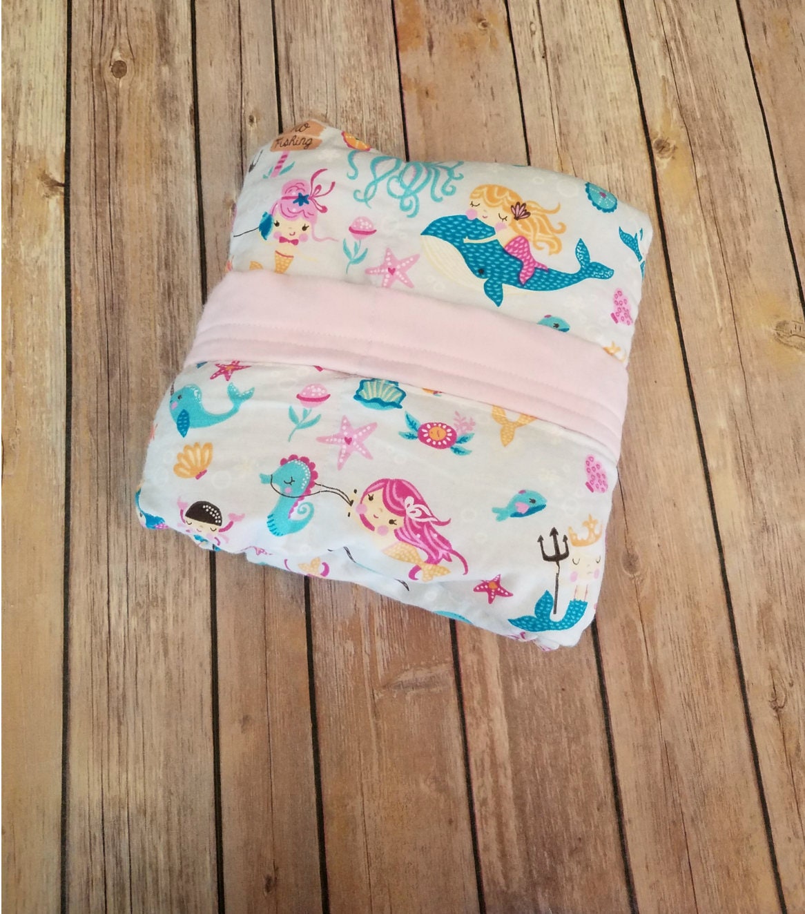 Mermaid, 5 Pound, WEIGHTED BLANKET, Ready To Ship, 5 pounds, 28x32, for