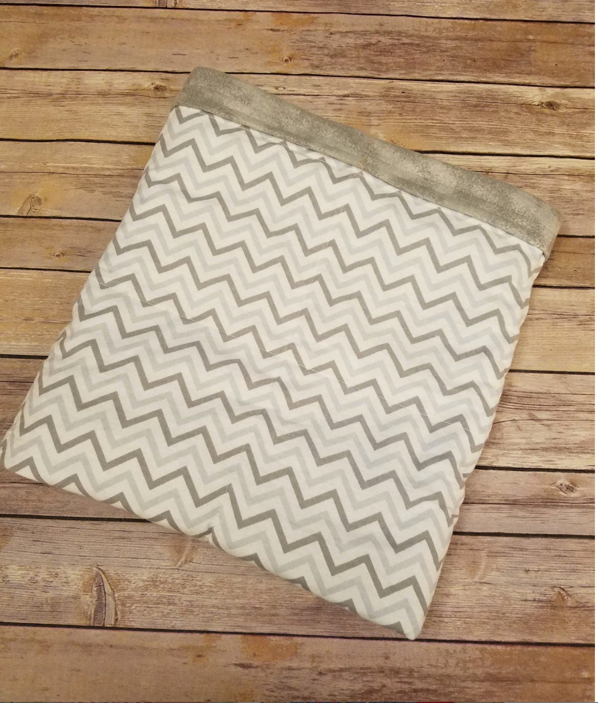 Gray Chevron, 8 Pound, WEIGHTED BLANKET, Ready To Ship, 8 pounds, 40x42
