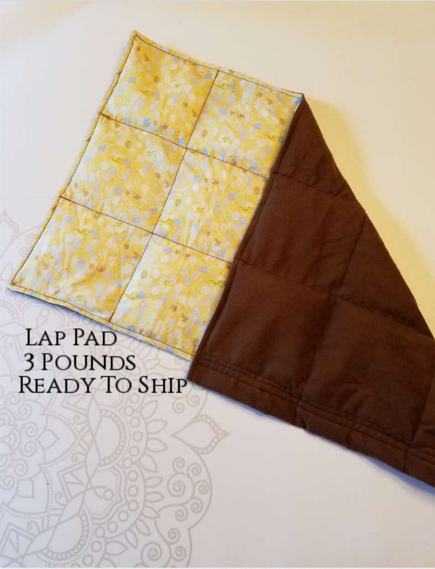 READY TO SHIP, Washable, Weighted Dinosaur Dino Lap Pad/Small Blanket