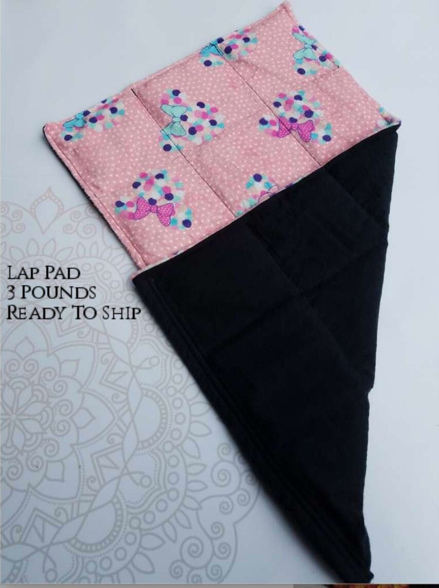 Mouse Head Minky, Weighted, Lap Pad/Small Blanket/Travel Weighted