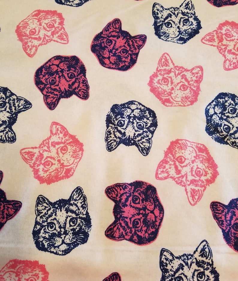 Kitty Cats Weighted Blanket Cotton Flannel Up to Twin Size Etsy