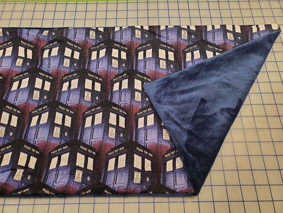 Weighted Lap Pad, Movie Fabric with Smooth Navy Minky Back, 14x22 inches, 3 Pounds, Fidget Pad, Homework Pad, Sensory Companion