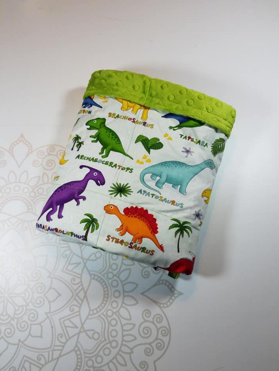 Dinosaur, Minky, Weighted Blanket, 3 pound, Ready To Ship, 28x32, for ...