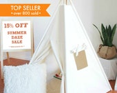 Natural Canvas Teepee, Ready to Ship, Play Tent, Kids Teepee Tent, Childrens Teepee, Teepee Tent, Teepee, Tipi