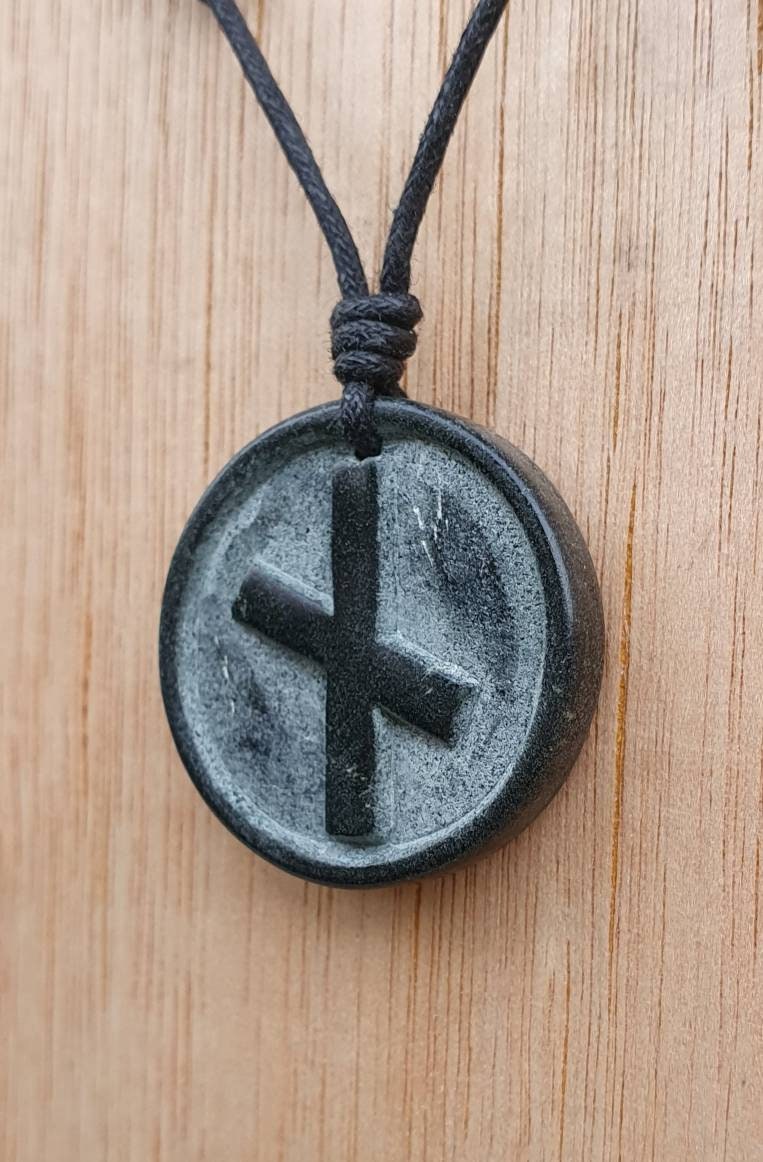 Naudhiz Rune Pendant | Viking Necklace Jewelry | Norse Mythology