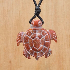 Turtal Pendant | Turtal Necklace | Sea Animal Charm Jewelry | Symbol Of Long Life Good Luck And Protection | Hand Carved From Natural Stone