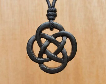Celtic Knot Pendant | Symbol Of Eternity Continuity Friendship Love | Hand-Caved By Myself From Natural Stone | Handmade Necklace Charm