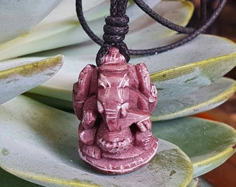Ganesh pendant | Hand-Carved By MySelf From Natural Stone | Remover Of obstacles | Success Prosperity Protection Symbol | Handmade jewelry