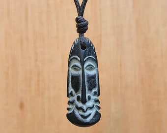 Brahma-Kopf-Anhänger | Zierliche Halskette mit vier Gesichtern | Handgeschnitzter Natursteinschmuck | Symbol der Schöpfung | Spiritueller Unisex-Yoga-Schmuck