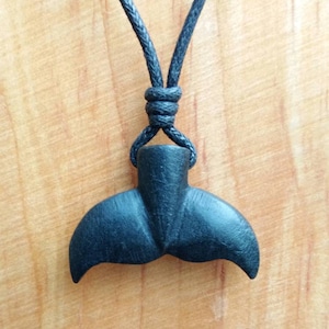 Whale Tail Pendant Hand-Carved Natural Stone Necklace Jewelry. Wisdom, Protection And Long Life Talisman | Handmade By Myself | Uniqe Gift