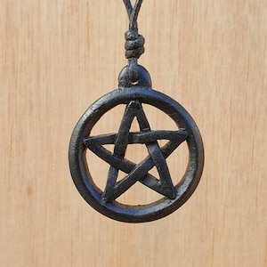 Pentagram pendant | Hand-Carved From Natural Stone | Pentangle Protection Symbol | Five-Pointed Star | Handmade Necklace Jewellery By Myself