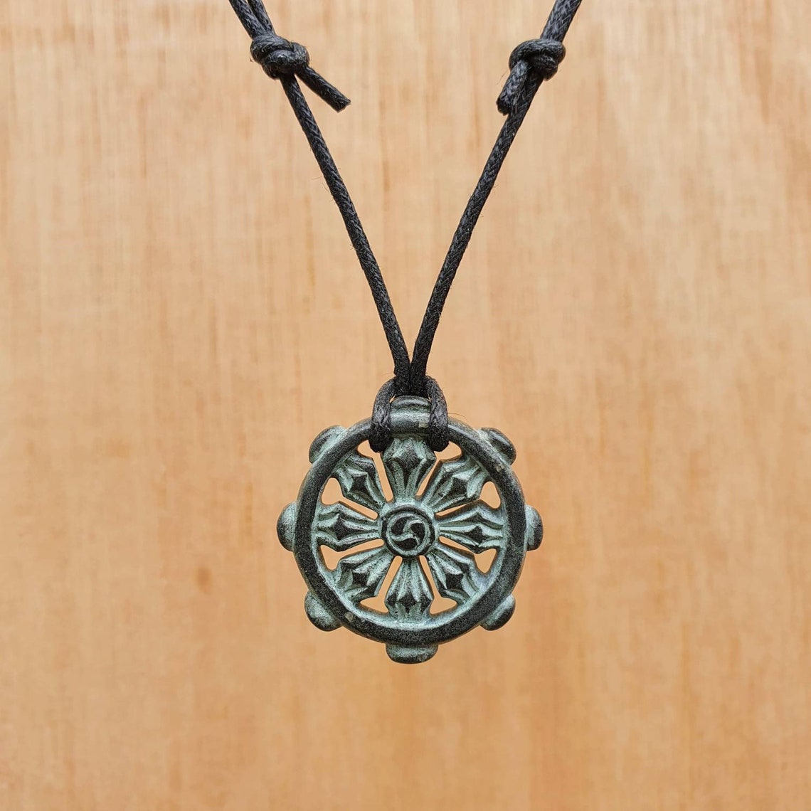 Dharmachakra Pendant Wheel of Dharma Necklace Circle of Etsy UK