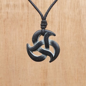 Celtic Knot Triquetra Pendant Triskelion Charm Necklace | Symbol  Eternity Trinity Frienship Love | Hand Carved Natural Stone Unisex Jewelry