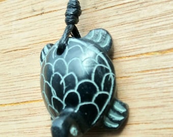 Turtal pendant | Turtal Charm Necklace | Symbol Of Good luck And Protection | Hand Carved Natural Stone Unisex Spritual Animal Jewellery