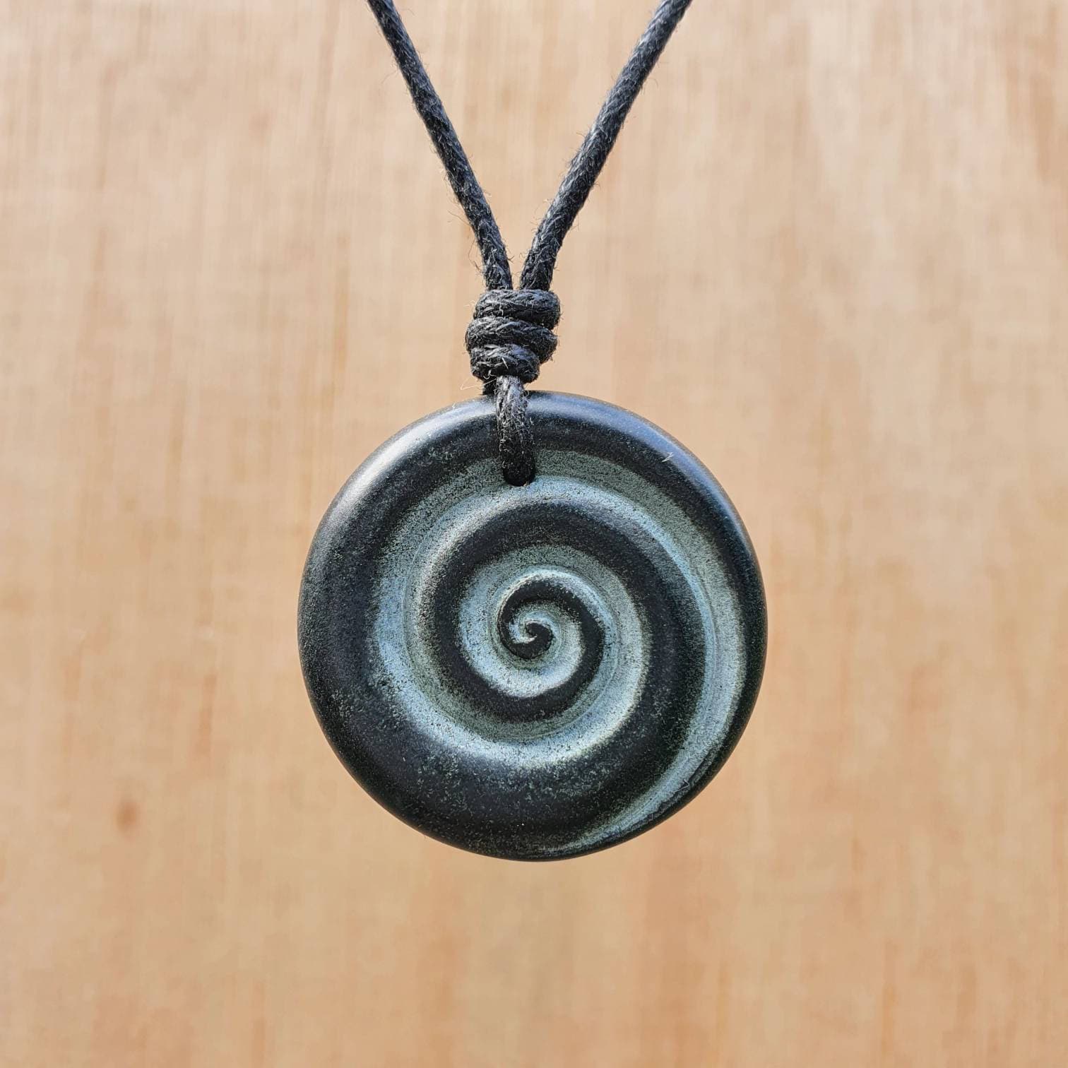 Celtic Spiral Pendant | Hand Carved By Myself From Natural Stone | Pagan Symbol Of Sun New Beginnings Eternity Continuity | Spritual Jewelry