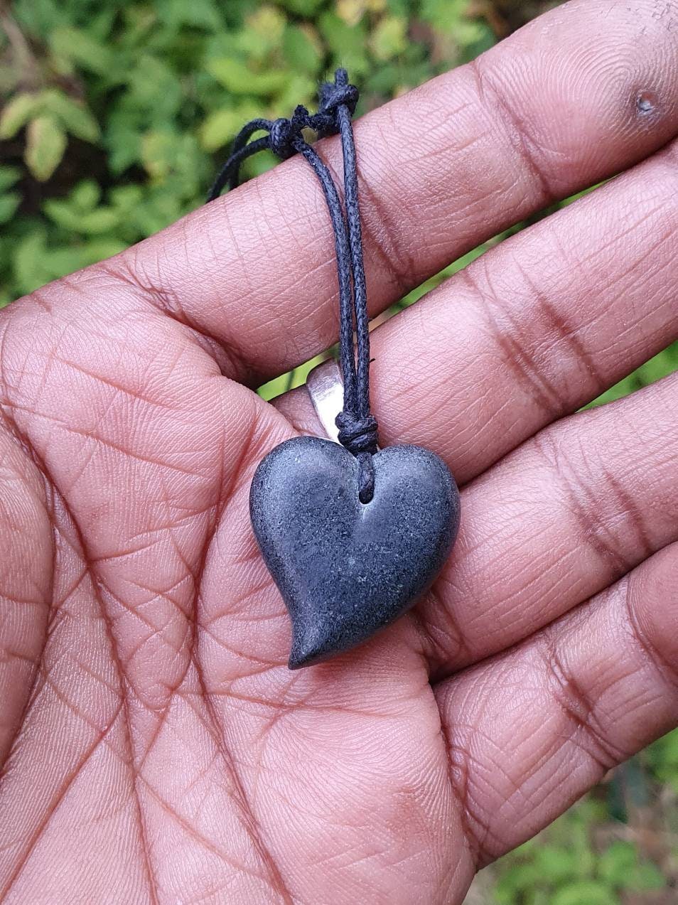 Heart Pendant | Love Heart Charm Necklace | Hand Carved