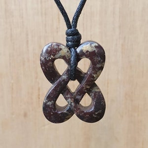 Celtic Heart Pendant | Celtic Loop Love Knot Necklace | Symbol Of Love And Friendship | Hand Carved From Natural Stone By Myself