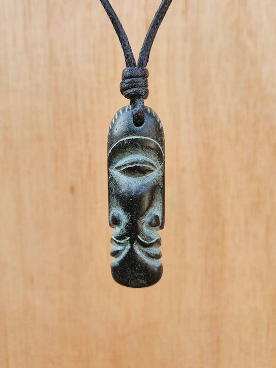 Face Pendant Double Sided Face Necklace 