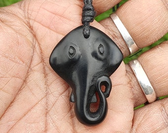 Stingray Pendant | Stingray Charm Necklace | Sea Animal Jewelry | Hand-Carved From Natural Stone By Myself | Handmade Jewellery | Uniqe Gift