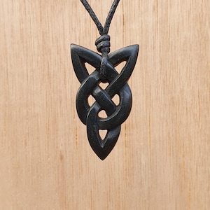 Celtic Knot Pendant | Celtic Love Knot Necklace | Symbol Of Eternity Love Frienship And Unity | Hand-Carved from Natural Stone By Myself