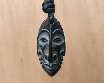 Brahma Head Pendant | Four Faces Necklace | Hand Carved Natura Stone Spritual Jewelry | Hindu Symbol Of Creation | Good luck Talisman
