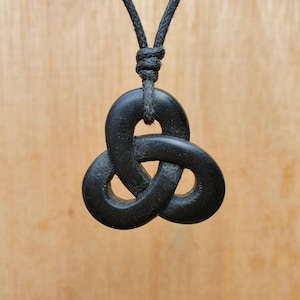 Trinity Knot Pendant | Celtic Triquetra Necklace | Symbol Of Trinity Eternity Frienship Love Unity | Hand Carved Natural Stone Jewellery