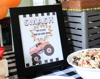 Monster Truck Birthday Printable Set - SMASH Your Party with Mud-Tastic Fun - Instant Download