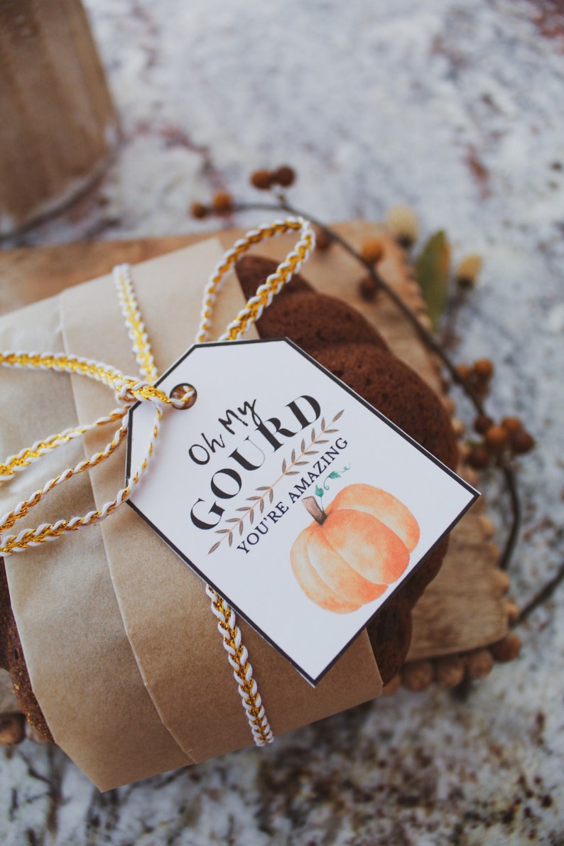 Pumpkin Gift Tag for Gifting Pumpkin Bread