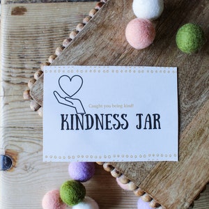 Kindness Jar Label DIGITAL FILE Classroom Reward Jar Sibling Reward Chart Idea Kindness Reward Jar image 3