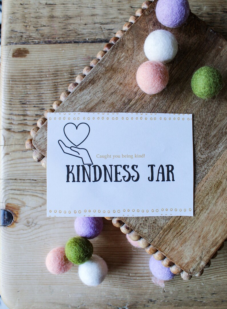 Kindness Jar Label DIGITAL FILE Classroom Reward Jar Sibling Reward Chart Idea Kindness Reward Jar image 3