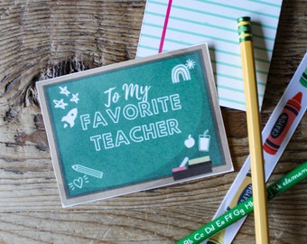 Printable Teacher Gift Tags - To My Favorite Teacher Gift Tag - Add a Personal Touch to Your Handmade Gifts!