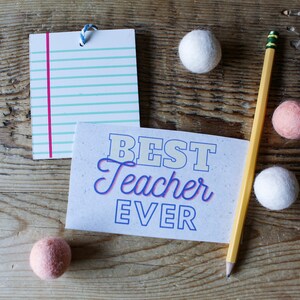 Beste leraar ooit Gift Tag DIGITALE DOWNLOAD - Leraar Waardering Gift Tag - School Thema Gift Tags - Afdrukbare Gift Tags voor leraren