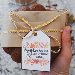 Fall-Inspired Printable Gift Tags Set for Pumpkin Bread Gifts DIGITAL FILE Pumpkin Spice Gift Tags Fall Gift Tags for Thanksgiving image 3