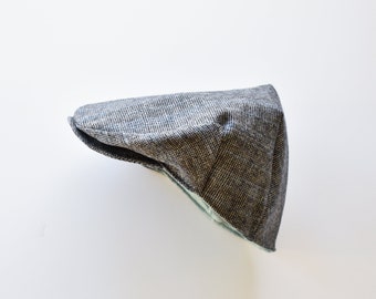 Toddler Boys Flat Cap - Grey Tweed Newsboy Hat - Woolen Golf Hat - Baby Photo Prop - Ring Bearer Accessories - Baby Shower Gift