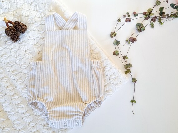 Baby boy cheap cream romper