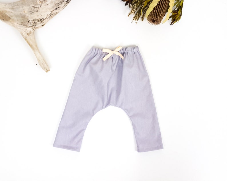 Kids Loose Fitting Linen Yoga Pants Toddler Long Pants Unisex Baby Leggings Grey Linen Harem Pants