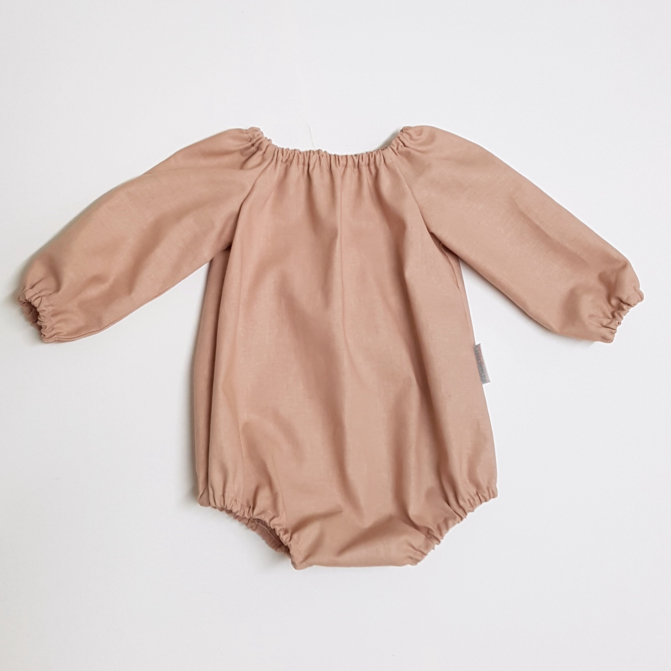 long sleeve linen playsuit
