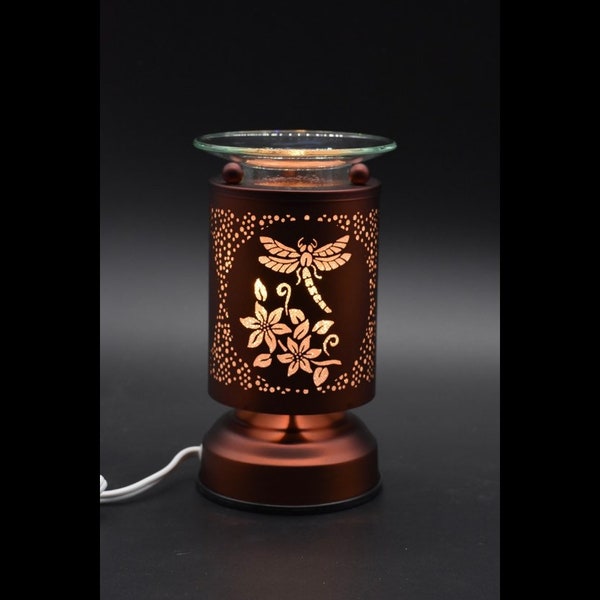 Dragonfly Fragrance Aroma Lamp Oil Diffuser Wax Warmer Burner Home Decor Electric Touch Table Lamp Gift Ideas For All