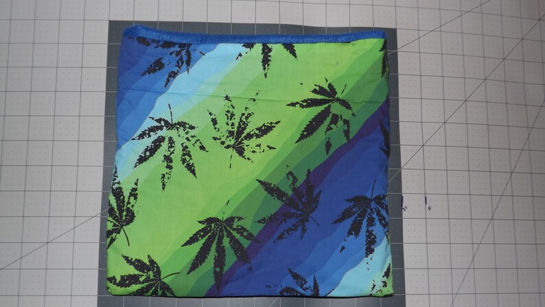Hedgehogs snuggle sack handshedgehogs Reversible Fleece Cotton Marijuana Blue Purple stripped greenn Item #5