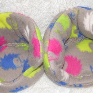 Hedgehogs handshedgehogs Reversible Fleece hedgehog cuddle cup hedgehog print small animal image 4