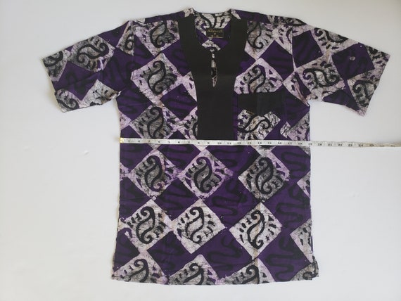 SALE HALF OFF Allswell Mens Purple Batik Shirt Small Etsy UK