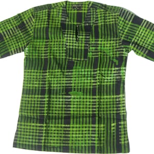 Allswell Mens Batik Shirt, strisce verdi e nere, piccolo, B87, spedizione gratuita negli Stati Uniti