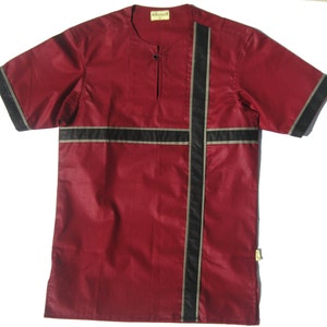 Mens Woodin Katoenen Overhemd, Rood, Door Allswell