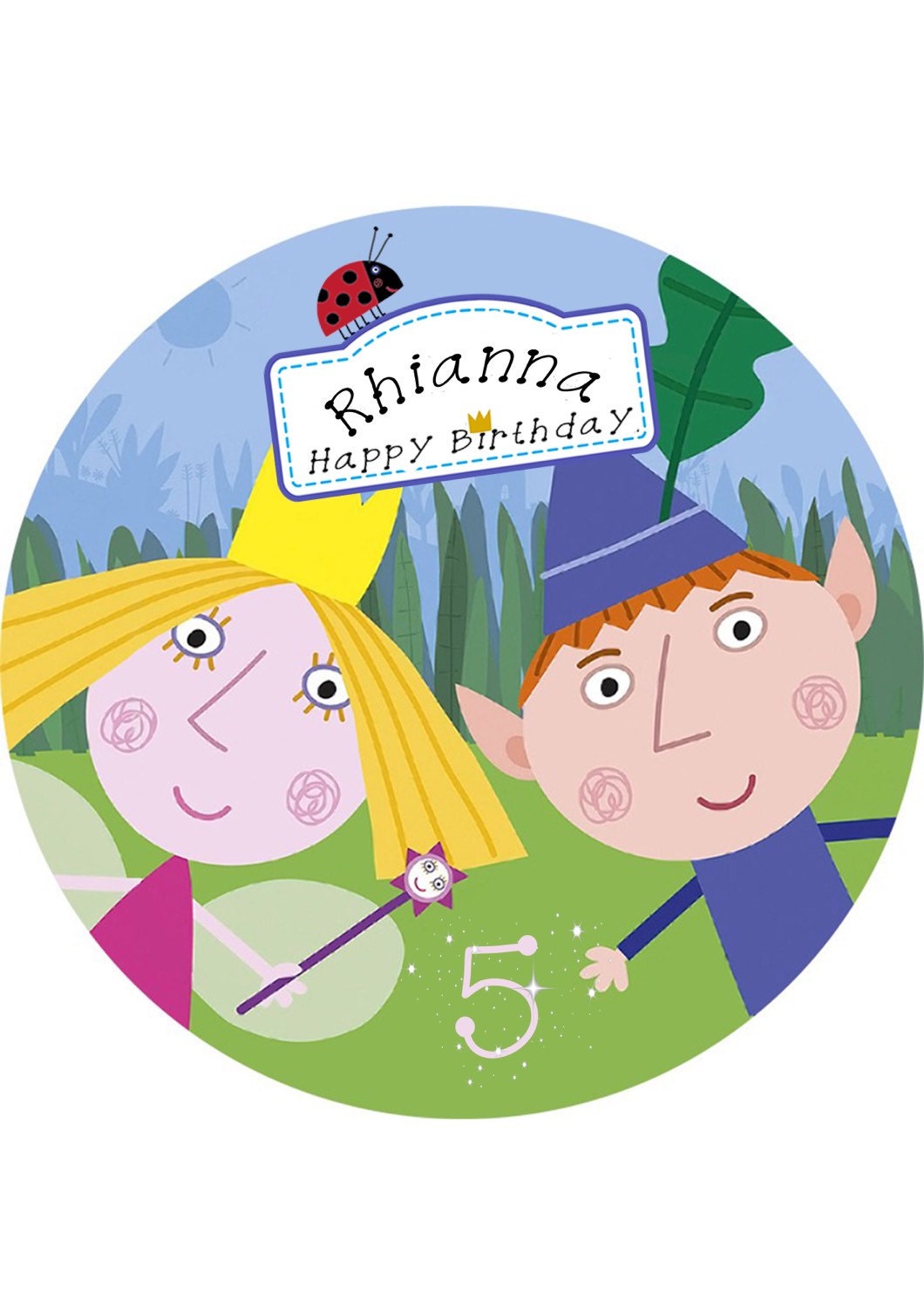 Ben and Holly Edible Image RealIcing personalised Cake Topper Etsy Ben and Holly Edible Image RealIcing personalised Cake Topper Etsy