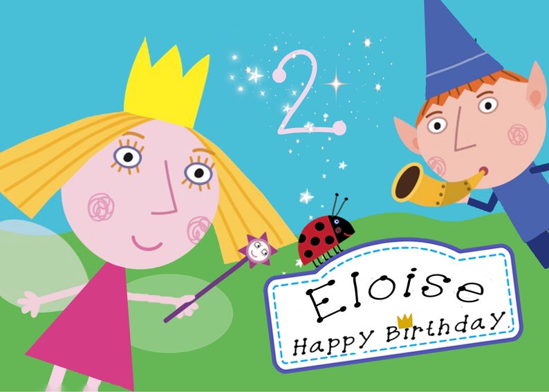 Ben and Holly Edible Image RealIcing personalised Cake Topper Etsy Ben and Holly Edible Image RealIcing personalised Cake Topper Etsy