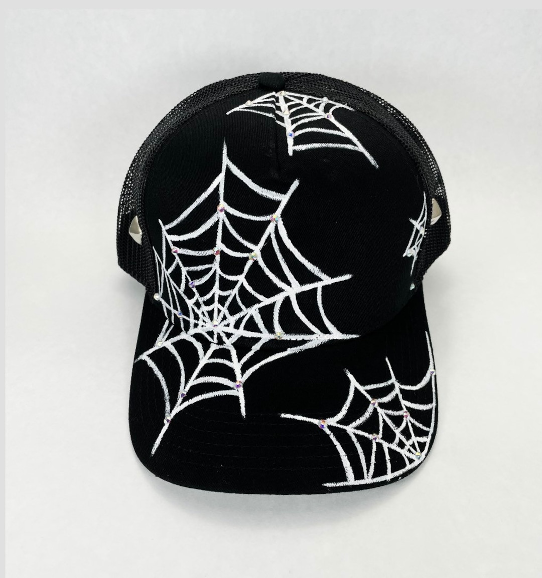 帽子 23SS NEIGHBORHOOD SPIDERWEB CAP BLACK Slayer Spiderweb Band Logo Baseball Cap Size One Size Black
