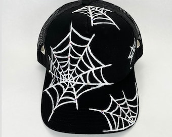 Crystal Spider Web Snapback Hat - Etsy